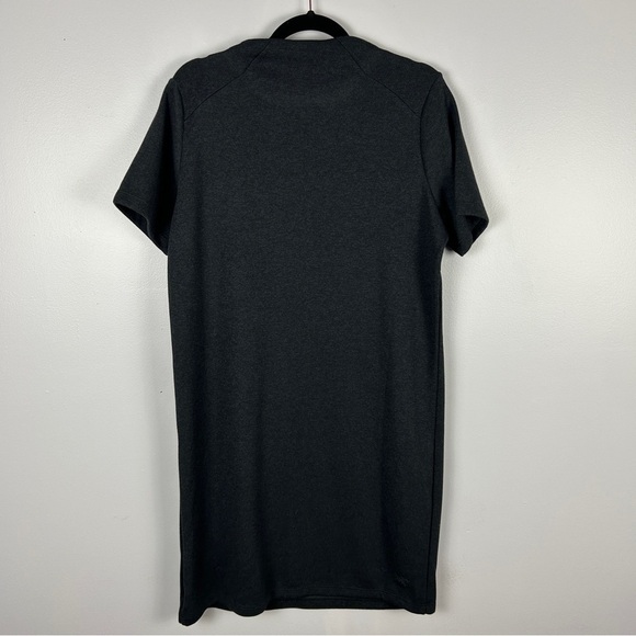 Arc´teryx Laina Knit Fleece Mock Neck Short Sleeve Shift Dress Medium Black - Picture 11 of 14